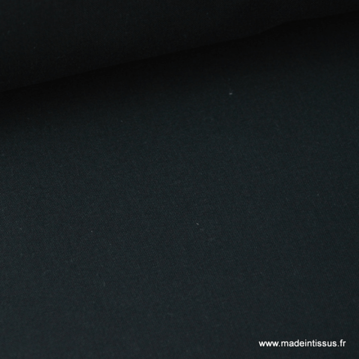 tissu Popeline coton oeko tex uni noir