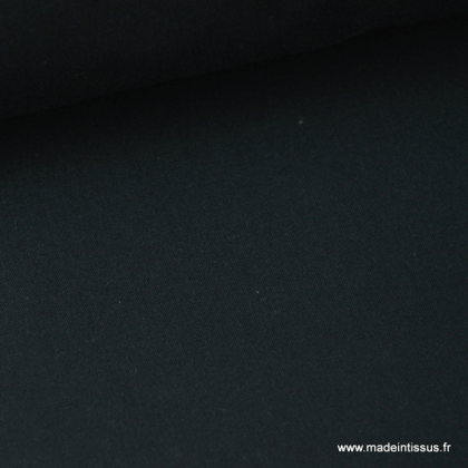tissu Popeline coton oeko tex uni noir