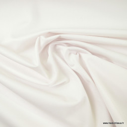 Tissu Gabardine enduite étanche blanc.