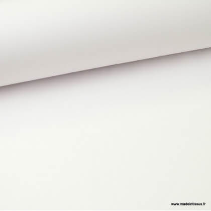 Tissu Gabardine enduite étanche blanc.