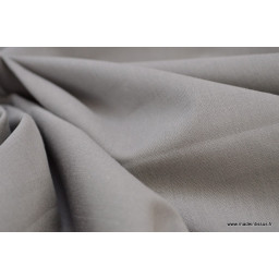 Tissu Popeline coton oeko tex uni gris au mètre