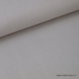 Tissu Popeline coton oeko tex uni gris au mètre