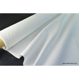 Tissu cretonne coton Oeko tex blanc
