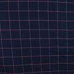 1 coupon de 60 cm de Tissu à carreaux Bleu marine et Rose