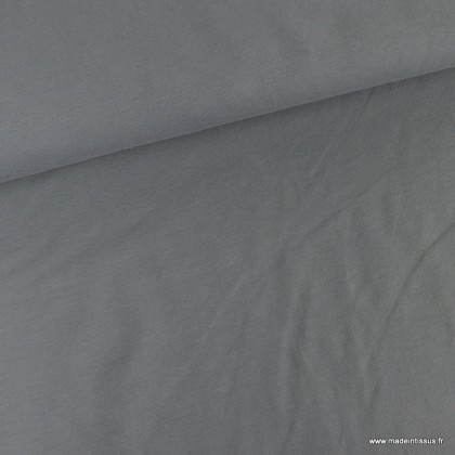 Tissu jersey de coton gris anthracite - oeko tex