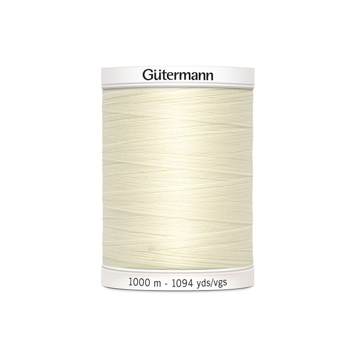 Fil pour tout coudre Gutermann 1000 m - N°001 - Ecru clair