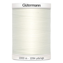Fil pour tout coudre Gutermann 1000 m - N°111 - Blanc cassé