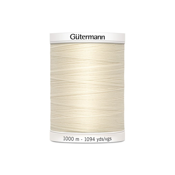 Fil pour tout coudre Gutermann 1000 m - N°414 - Ecru clair