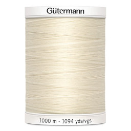 Fil pour tout coudre Gutermann 1000 m - N°414 - Ecru clair