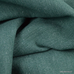 1 coupon de 64 cm de Toile lourde Vercors aspect rustique coloris vert sapin