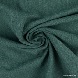 1 coupon de 64 cm de Toile lourde Vercors aspect rustique coloris vert sapin