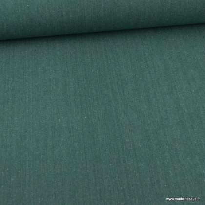 1 coupon de 64 cm de Toile lourde Vercors aspect rustique coloris vert sapin