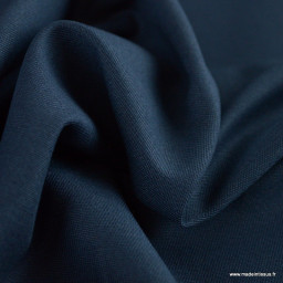 Tissu gabardine de coton coloris bleu marine - oeko tex