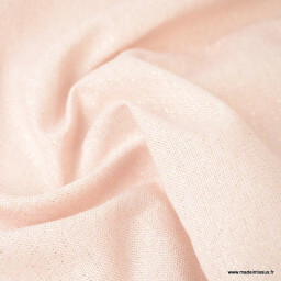 Tissu toile Polycoton Cubex Nude Lurex