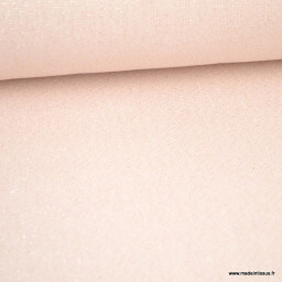 Tissu toile Polycoton Cubex Nude Lurex
