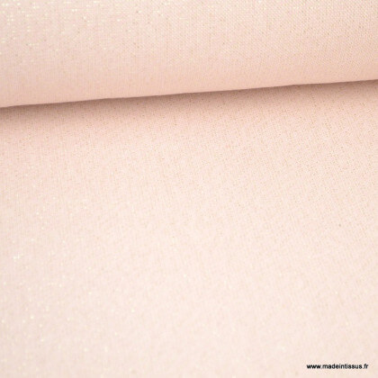 Tissu toile Polycoton Cubex Nude Lurex