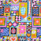 Tissu coton Bimba graphique fond noir - OEKO TEX