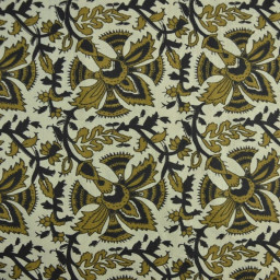 Tissu Indien Block Print Anegundi fond lin