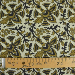 Tissu Indien Block Print Anegundi fond lin