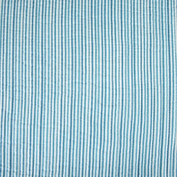 Coton matelassée Nako motif fleurs Indienne Bleu