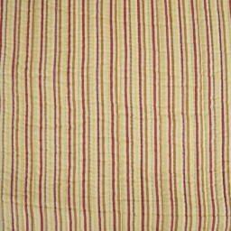 Coton matelassée Kaby motif fleurs Indienne fond terracotta