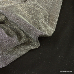 1 coupon de 90 cm de Tissu Jersey sparkling argent