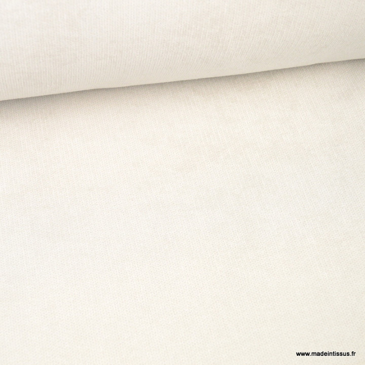 Tissu isolant thermique occultant Alaska Blanc cassé