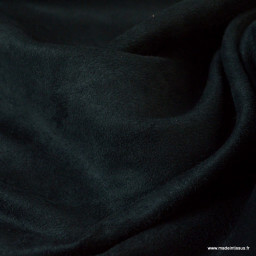 Tissu suédine ameublement habillement Noir