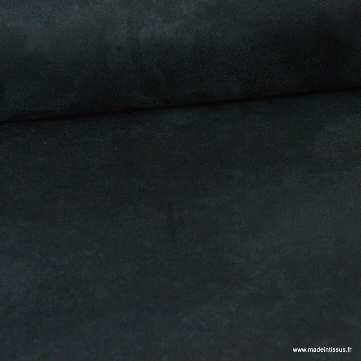 Tissu suédine ameublement habillement Noir
