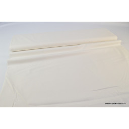 tissu Popeline coton oeko tex uni écru