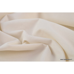 tissu Popeline coton oeko tex uni écru