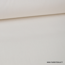 tissu Popeline coton oeko tex uni écru