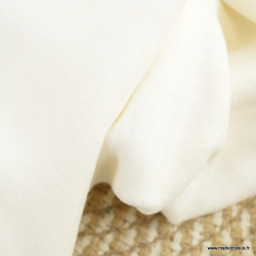 Molleton de chanvre blanc cassé - oeko tex