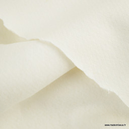 Molleton de chanvre blanc cassé - oeko tex