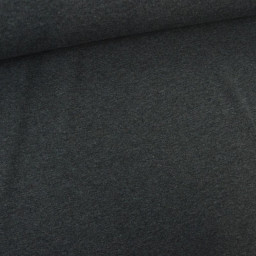 Tissu jersey chiné coloris gris anthracite - oeko tex