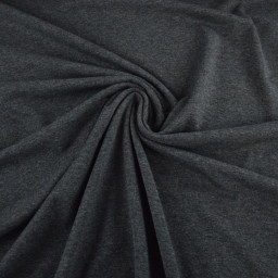Tissu jersey chiné coloris gris anthracite - oeko tex
