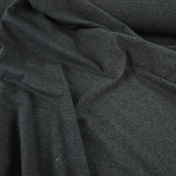 Tissu jersey chiné coloris gris anthracite - oeko tex