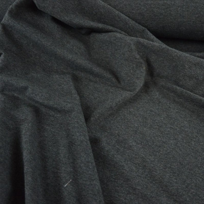 Tissu jersey chiné coloris gris anthracite - oeko tex