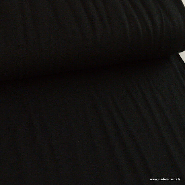 Tissu Jersey de viscose uni Noir - Oeko tex