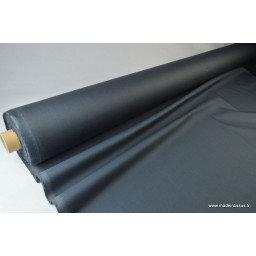 Tissu gabardine imperméable polyester coton anthracite x50cm