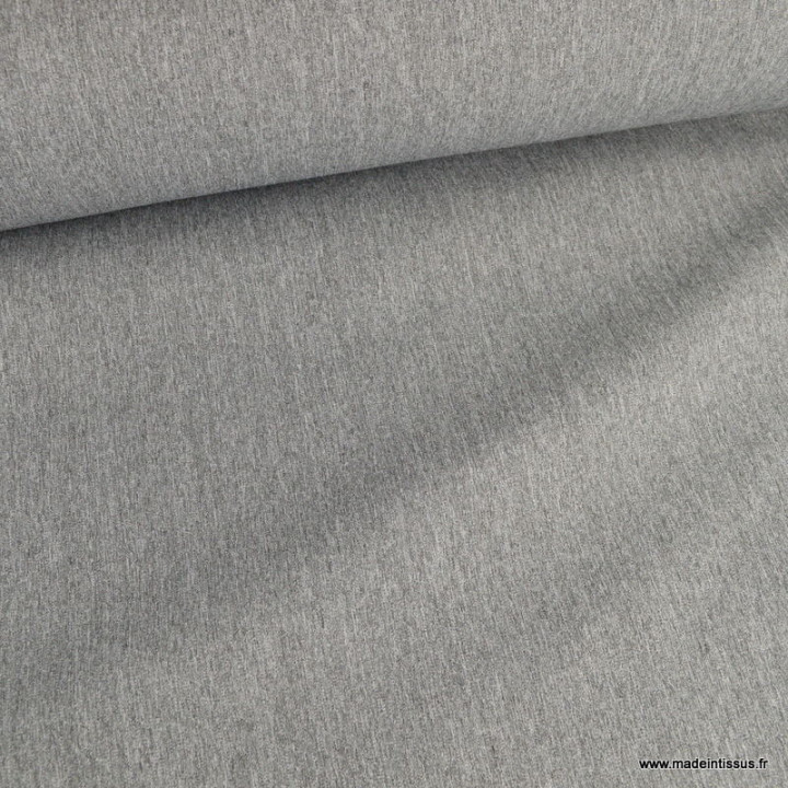 1 coupon de 32 cm de Tissu extérieur polypro gris chiné Mehnir