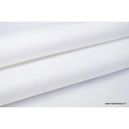 Tissu sergé coton mi-lourd blanc 260gr/m²
