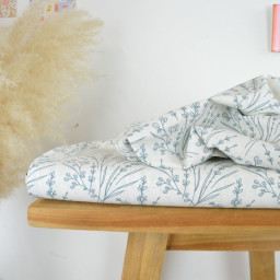 Tissu Popeline de coton motif Edith motif branches - OEKO TEX