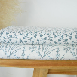 Tissu Popeline de coton motif Delphine motif fleurs - OEKO TEX