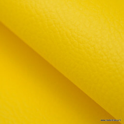 Tissu Simili cuir ameublement rigide Jaune