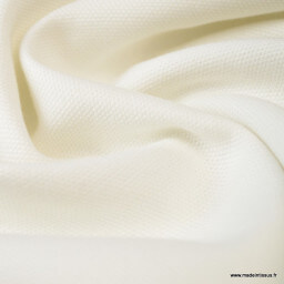 Tissu demi natté coton Ivoire