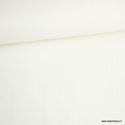 Triple gaze de coton beige - oeko tex