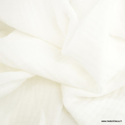 Triple gaze de coton beige - oeko tex