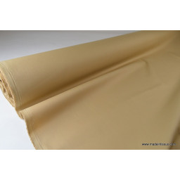 Tissu gabardine imperméable polyester coton sable x50cm