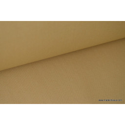 Tissu gabardine imperméable polyester coton sable x50cm